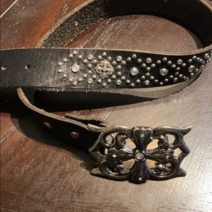 Miss Me black studded belt